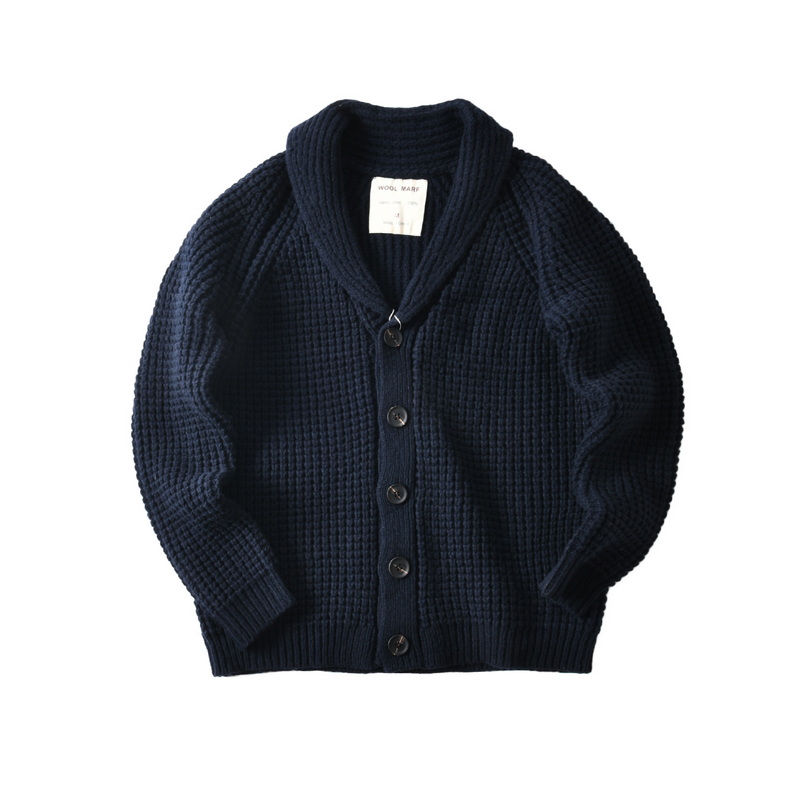 Men'S Fashion Zip Sweater - Eu Vintage 100 % Wolle grob