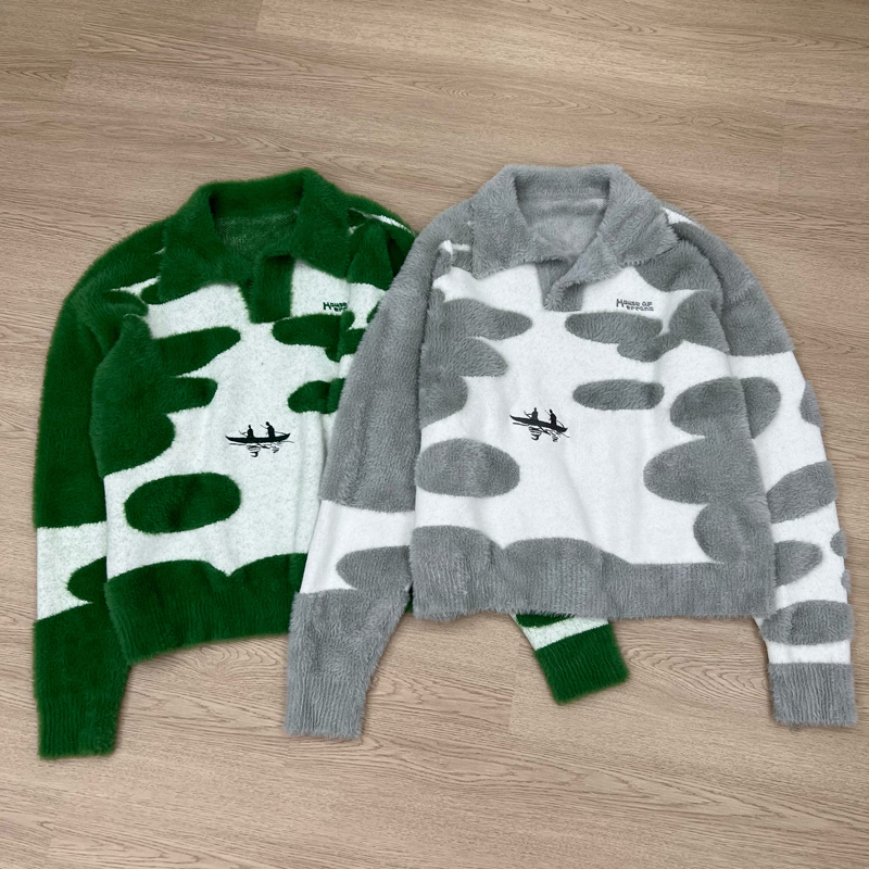 Men'S Fashion Zip Sweater - Streetwear-Trend House of Errors Pullover Lässiger
