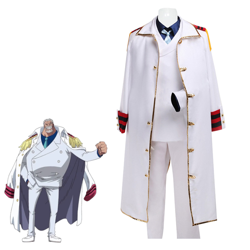 Trench Coat Men - Monkey D. Garp Cosplay-Kostüm: Marine Generaluniform