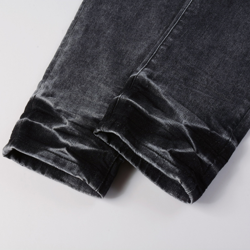 Men'S Fashion Grey Jeans - Y2K Mode Herren Slim Fit Stretch
