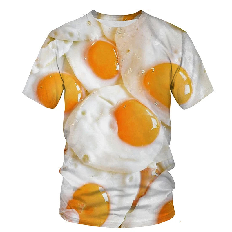 Men'S Fashion Hamburg - Lustige Spiegeleier 3D-Gedruckte T-Shirts Essen Hamburg