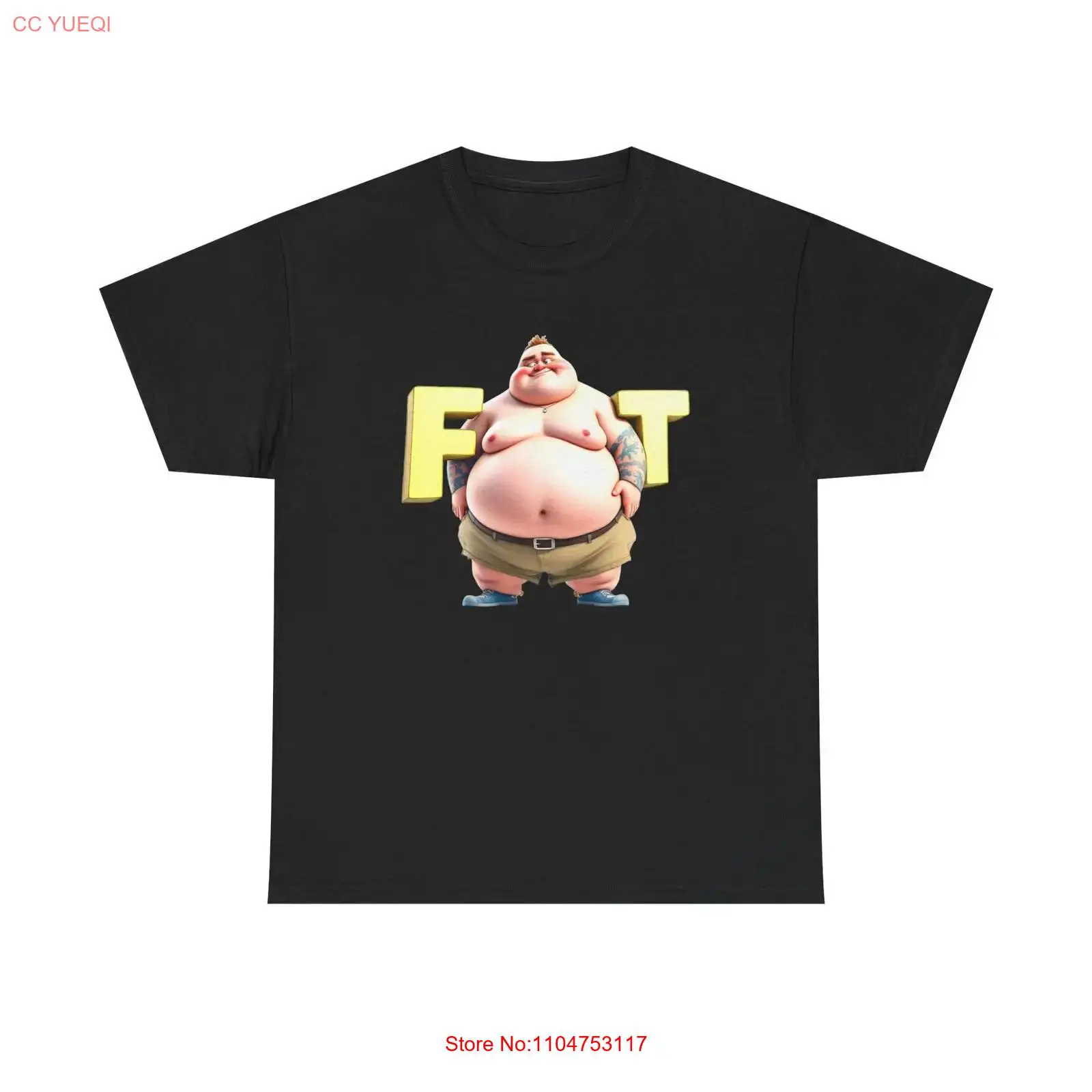 Men'S Fashion For Fat Guys - Lustiges T-Shirt für dicke Männer, Neuheit,