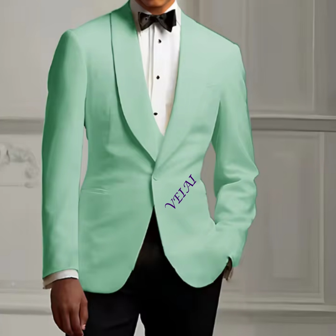 Mens Fashion Blazer - Elfenbein Jungen Anzug Jacke Hose 2-teiliges