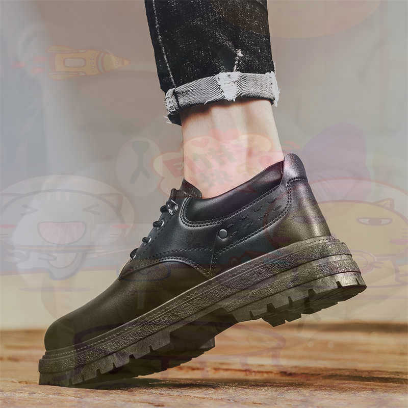 Men'S Fashion For Fat Guys - Dunkles Naturleder, modische Turnschuhe, Tennis-Herren-Turnschuhe, modische