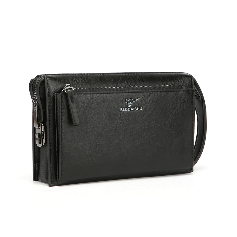 Mens Fashion Combination - Neue Herren-Kombinationsschloss-Anti-Diebstahl-Clutch-Tasche, Business-Handtasche aus weichem Leder,