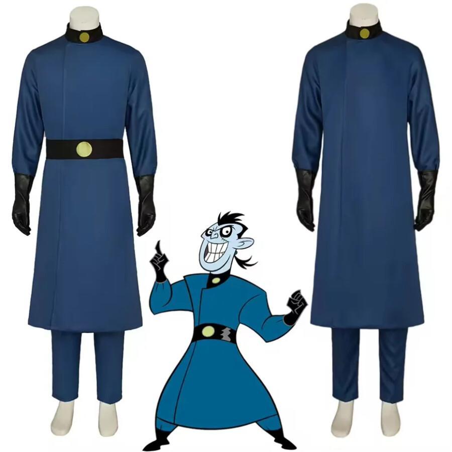 Trench Coat Men - Dr.Drakken Cosplay-Kostüm für Erwachsene Männer, blauer