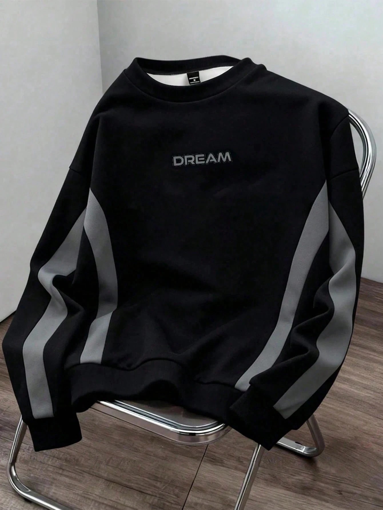 Men'S Fashion Usa - Herren-Sweatshirt mit Rundhalsausschnitt und Schriftzug für
