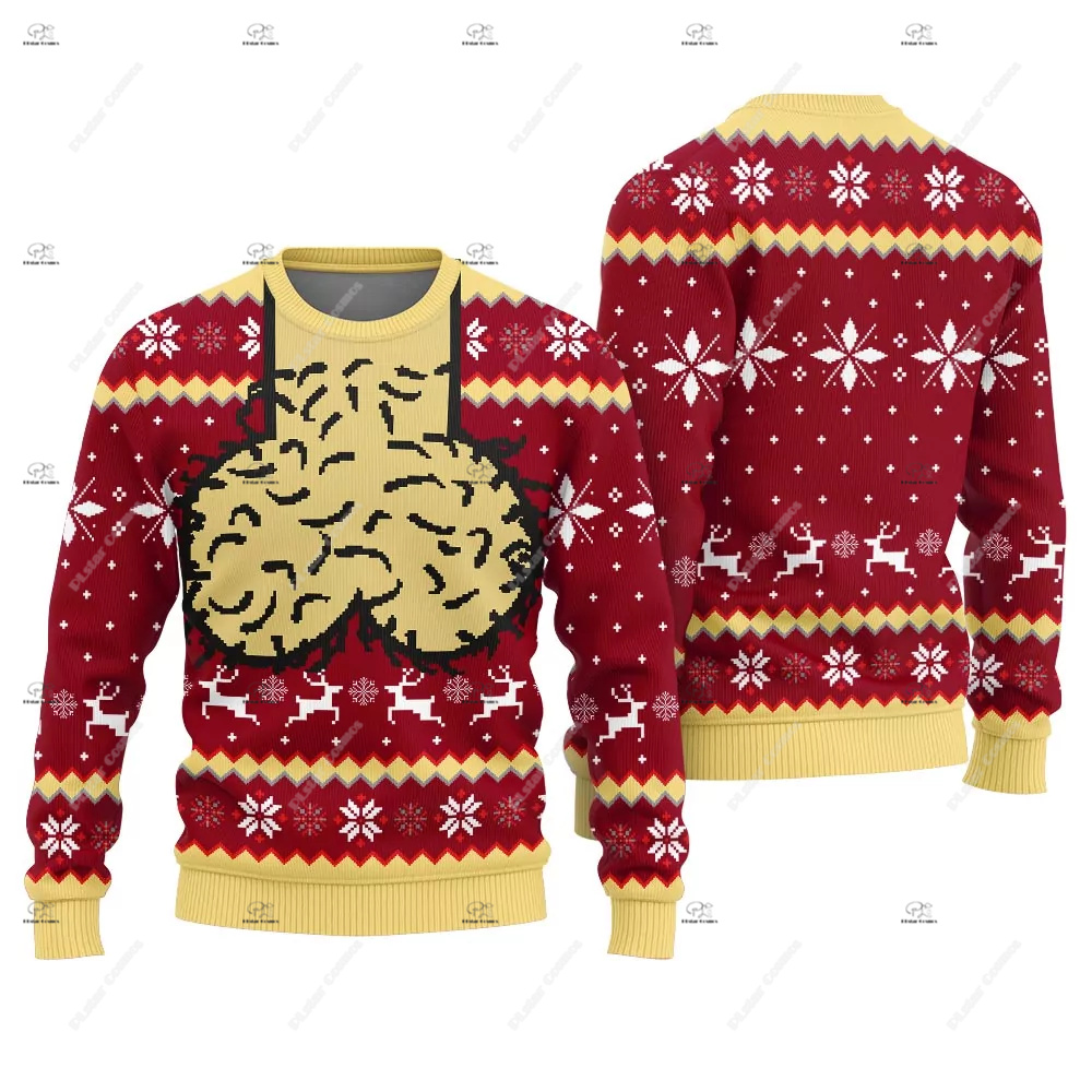 Mens Fashion Jumpers - Weihnachten Weihnachtsmann Haustier Katze gestrickt hässlich