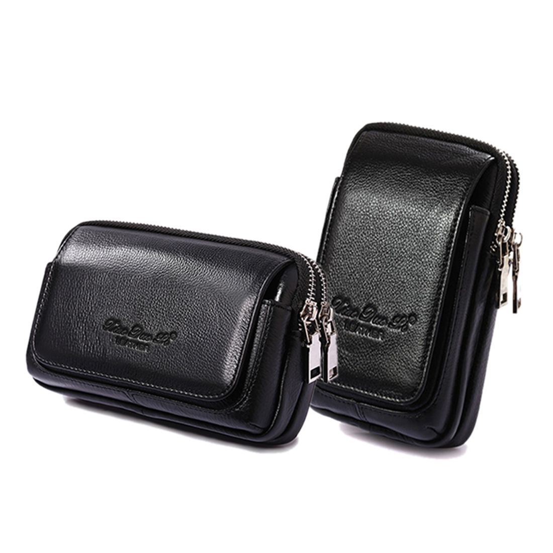 Leather Belt Braided - Männer Echtes Leder Taille Fanny Pack