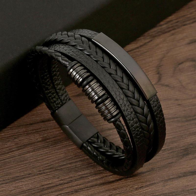 Mens Fashion Combination - Klassische männer Leder Armband Neue Stil