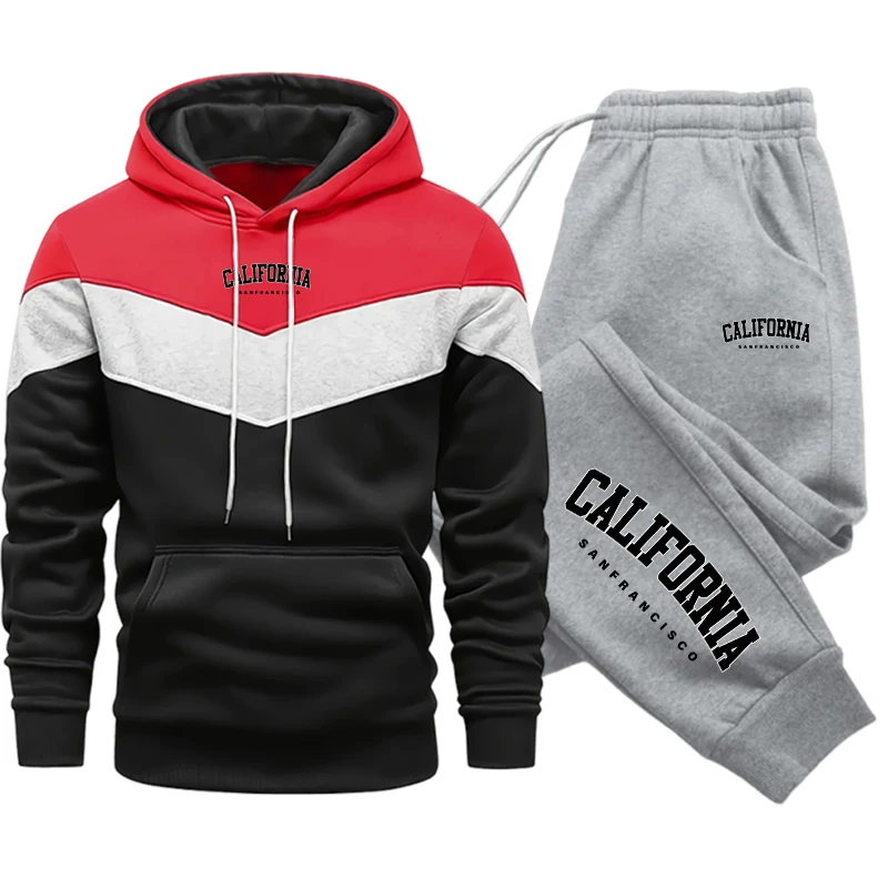 Streetwear Hoodie - Modischer Herren-Trainingsanzug mit Print, Lässiger Hoodie,