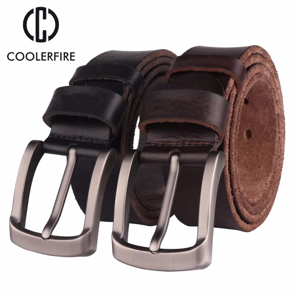 Leather Belt Braided - CCOOLERFIRE Männer Gürtel Vollnarben 100% Echte