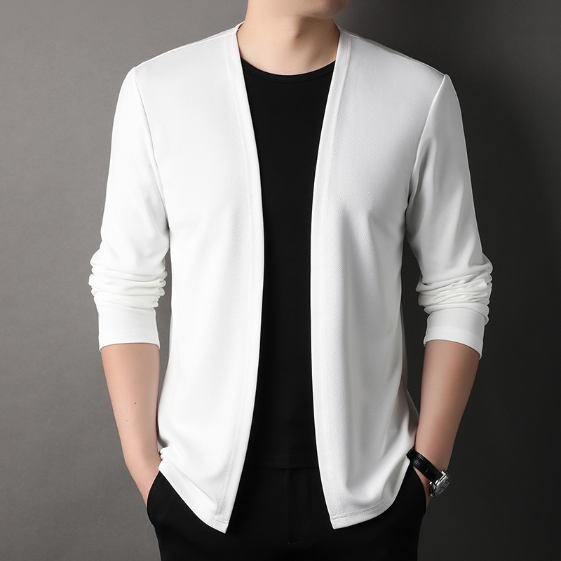 Men'S Fashion Zip Sweater - Frühling Herbst Strickjacke Männer Mode Einfarbig