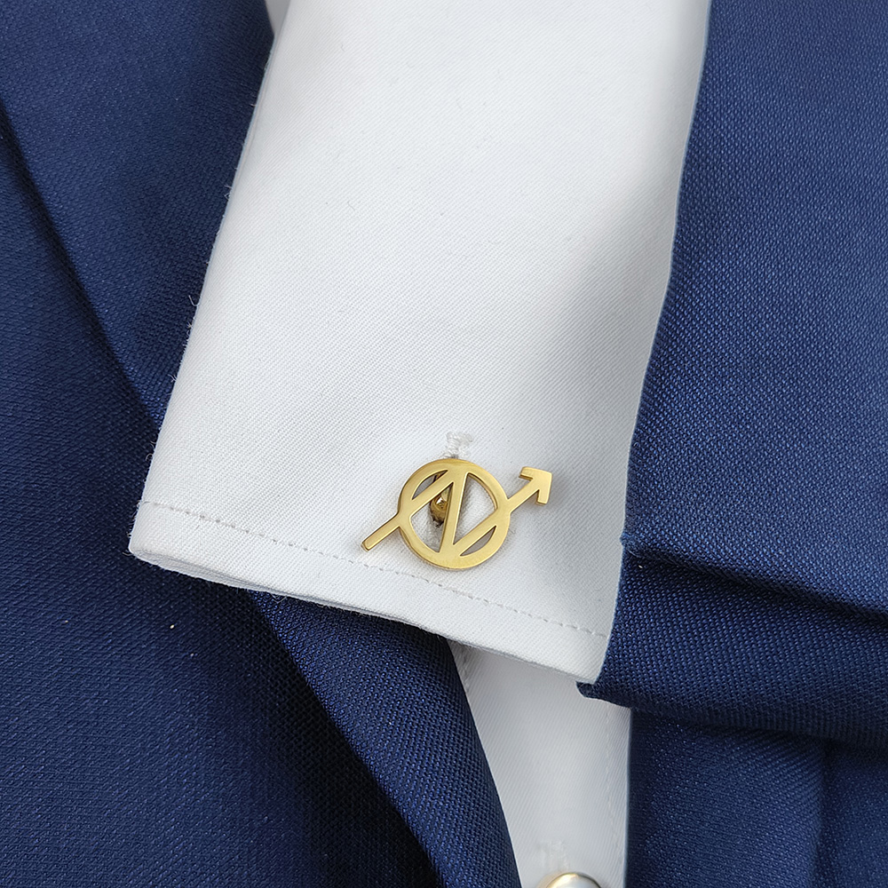 Mens Fashion Combination - Manschettenknöpfe aus 316L Edelstahl, 18K vergoldet,