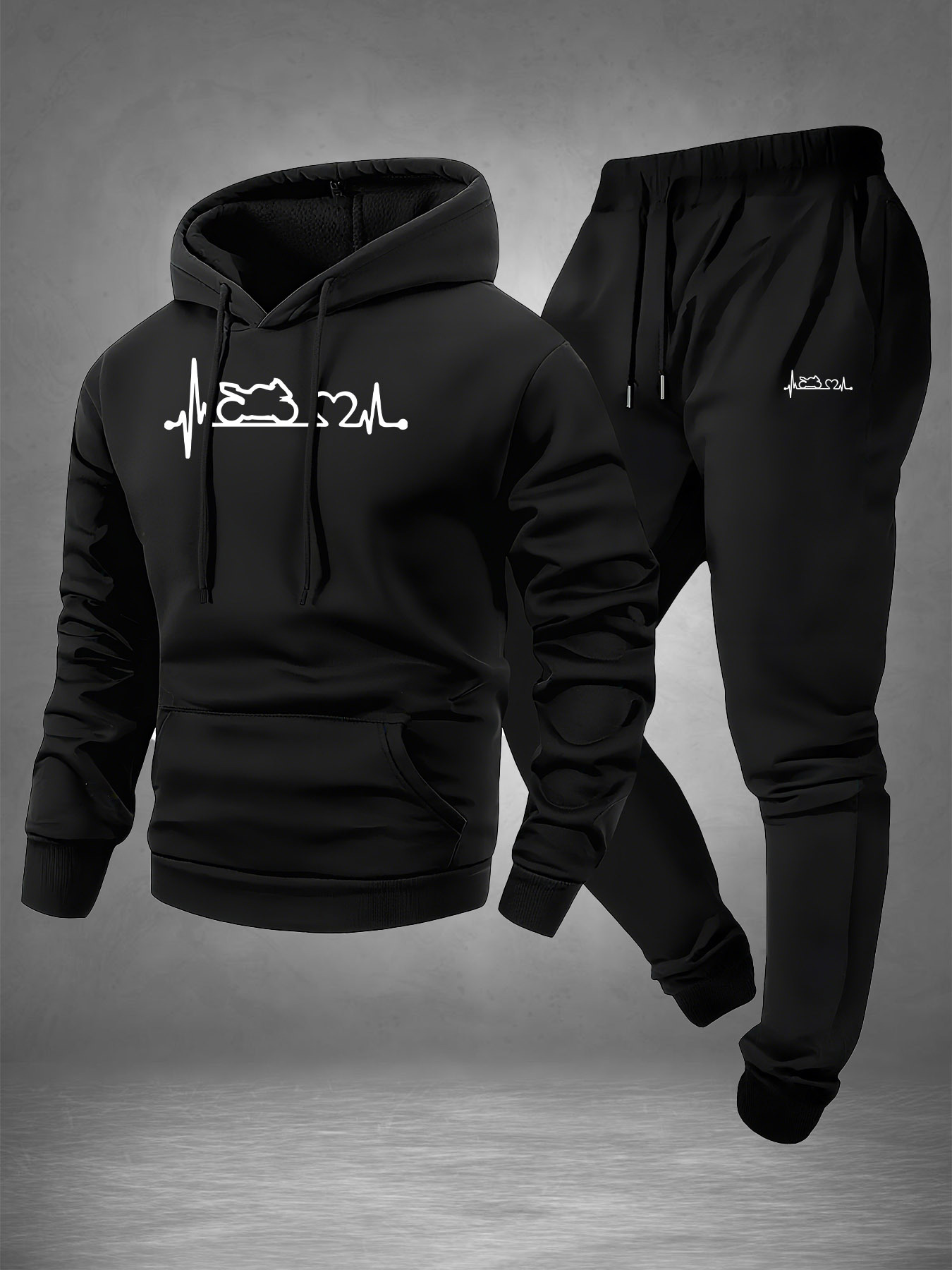 Herren 2-teiliger Motorrad-Her – Streetwear Hoodie Bewertung und Preis