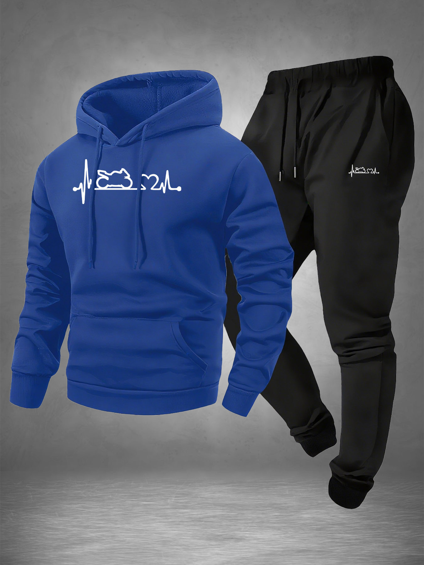 Herren 2-teiliger Motorrad-Her – Streetwear Hoodie Bewertung und Preis