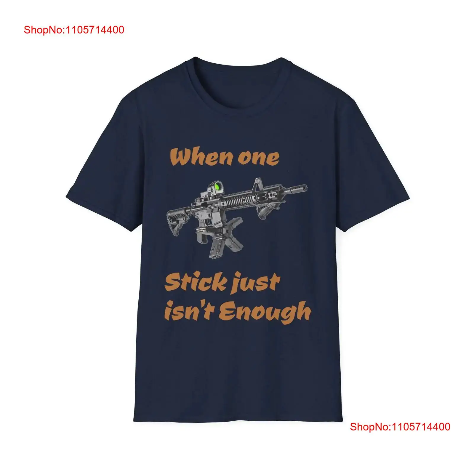T-Shirt mit Gewehr- und Magazi – Mens Fashion Magazines Bewertung und Preis