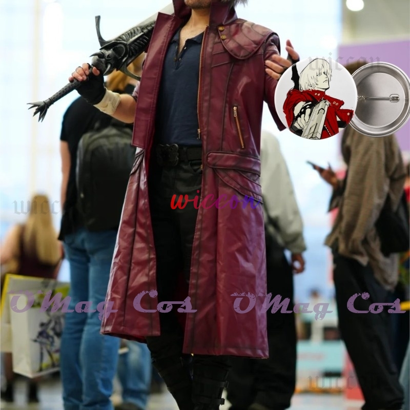 Dante Cosplay Roter Langer Tre – Trench Coat Men Bewertung und Preis
