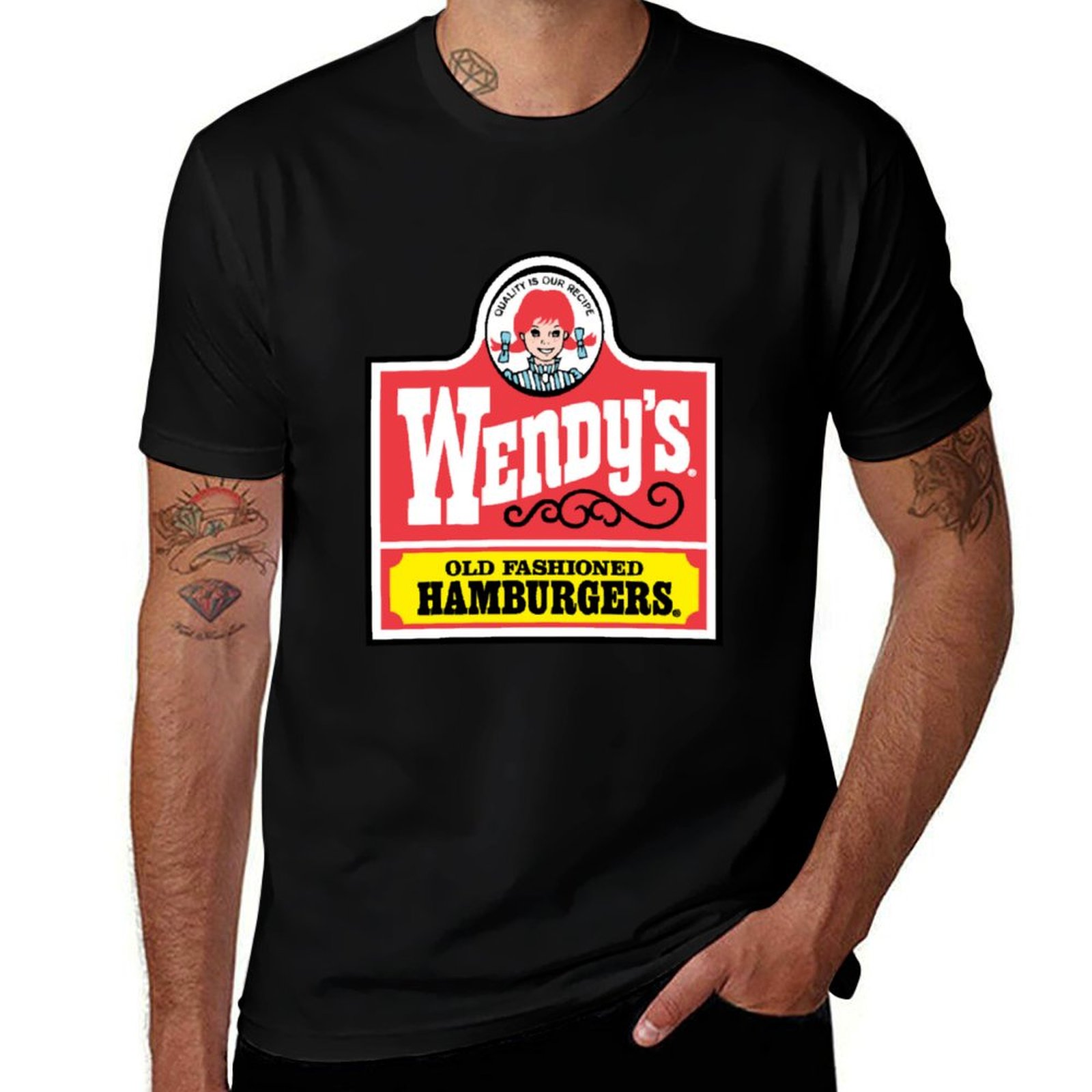 Wendy's Retro-T-Shirt mit alte – Men'S Fashion Hamburg Bewertung und Preis