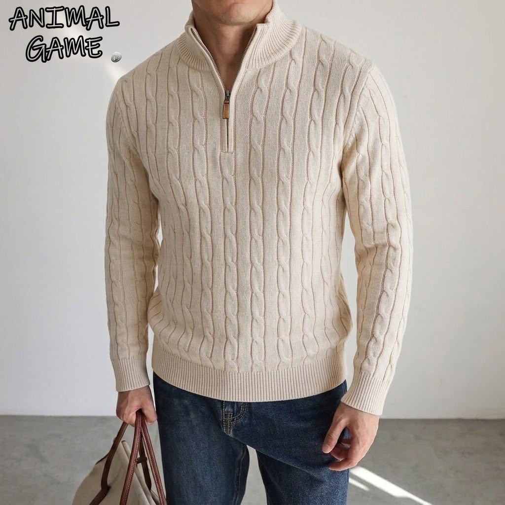 Neuer Herren-Strickpullover mi – Men'S Fashion Zip Sweater Bewertung und Preis