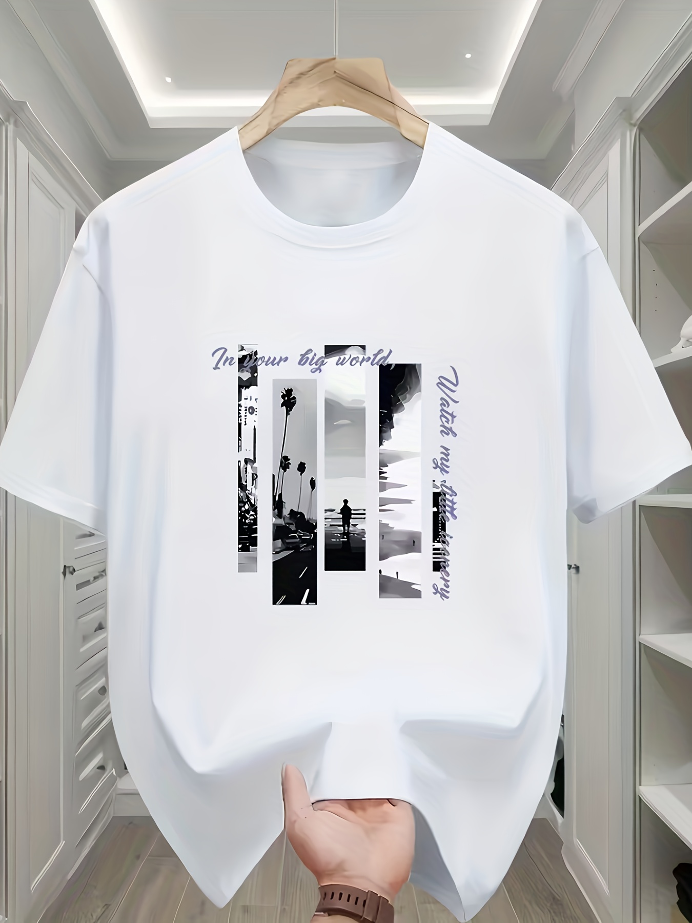 Rundhals-Kurzarm-T-Shirt mit e – Mens Fashion Combination Bewertung und Preis