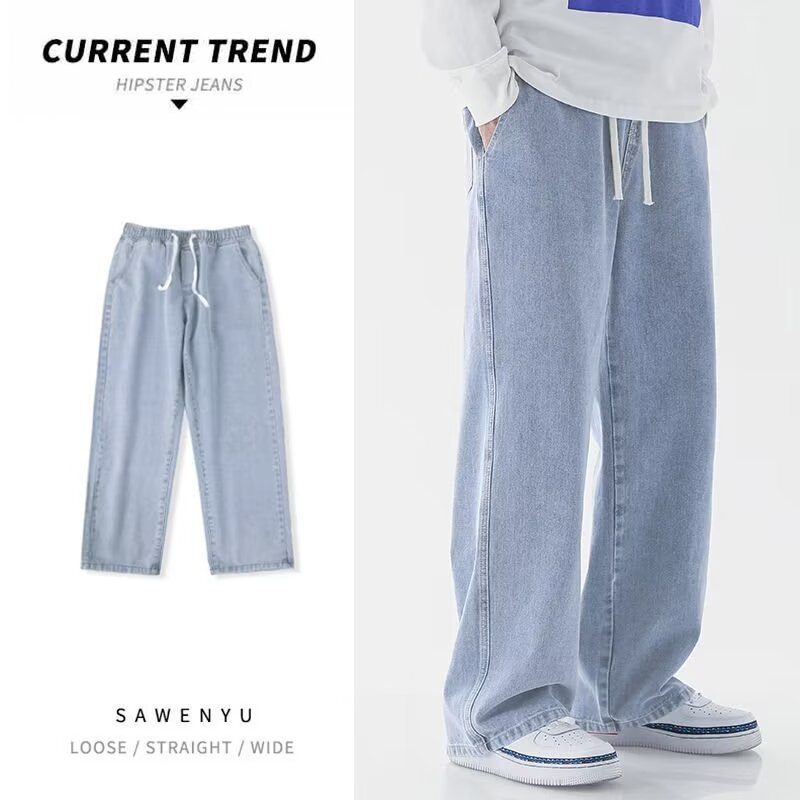 Koreanischer Streetwear-Stil,  – Men'S Fashion Grey Jeans Bewertung und Preis