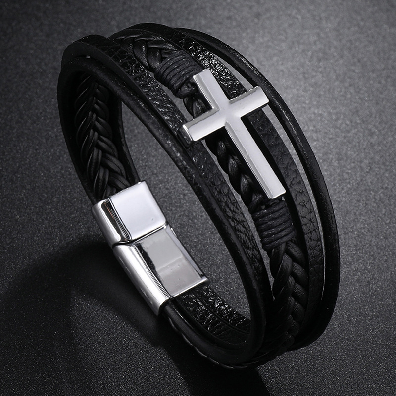 Männer Leder Kreuz Armband Neu – Mens Fashion Combination Bewertung und Preis