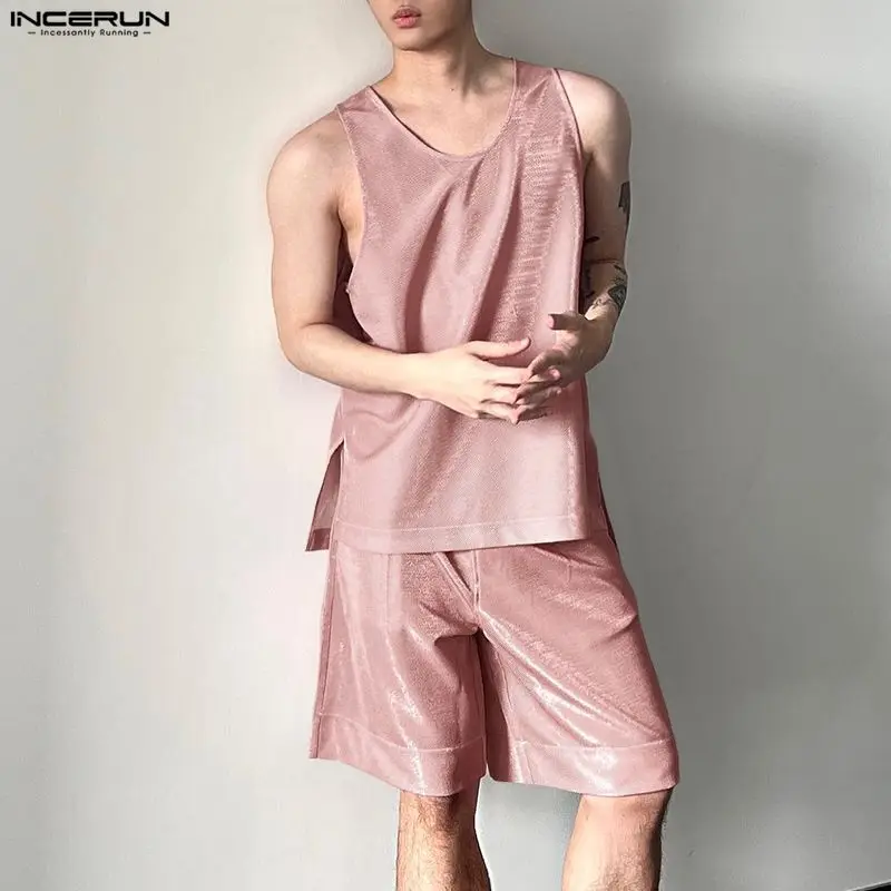 INCERUN Herren-Sets, glänzend, – Men'S Fashion Usa Bewertung und Preis