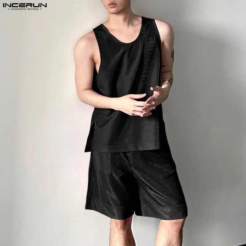 INCERUN Herren-Sets, glänzend, – Men'S Fashion Usa Bewertung und Preis