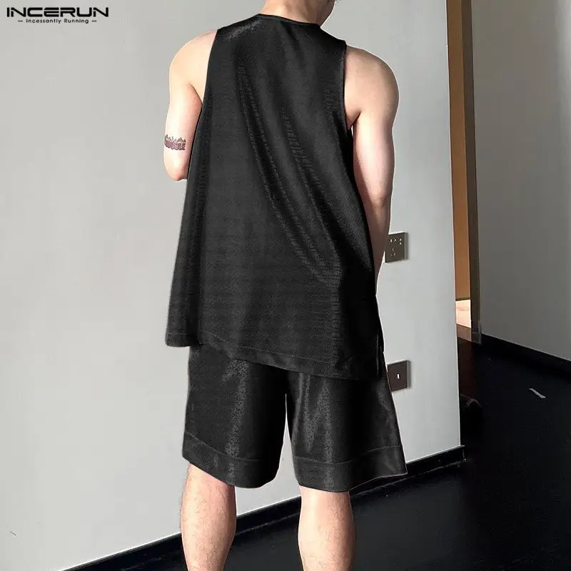 INCERUN Herren-Sets, glänzend, – Men'S Fashion Usa Bewertung und Preis
