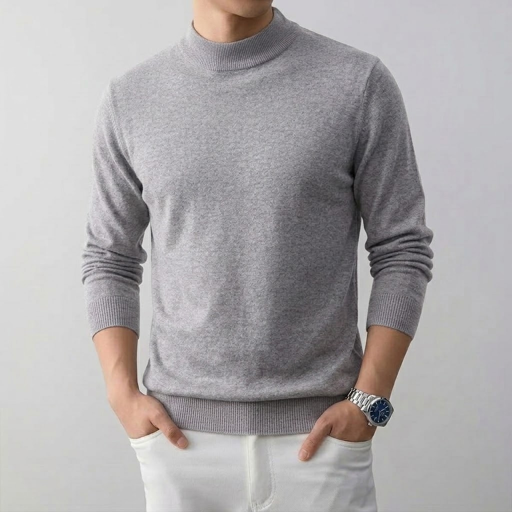 Herren Einfarbiger Hochelastis – Mens Fashion Jumpers Bewertung und Preis