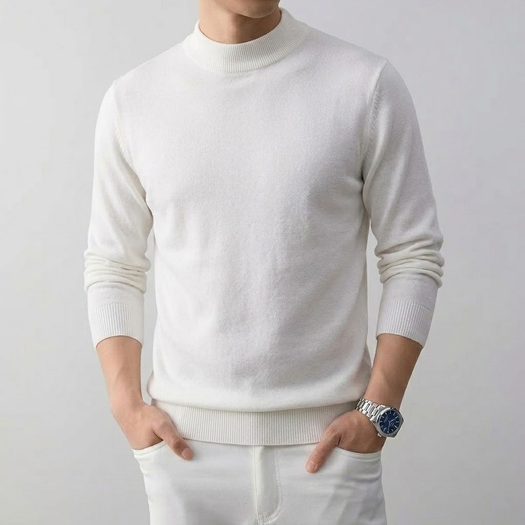 Herren Einfarbiger Hochelastis – Mens Fashion Jumpers Bewertung und Preis