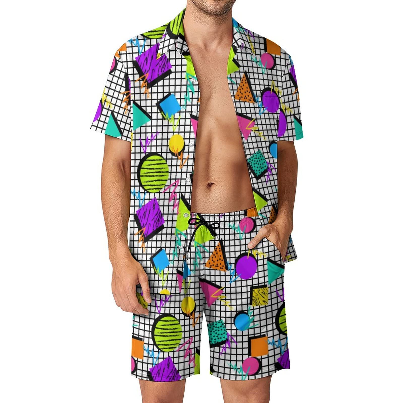 Sommer Unregelmäßiger Geometri – Men'S Fashion Usa Bewertung und Preis