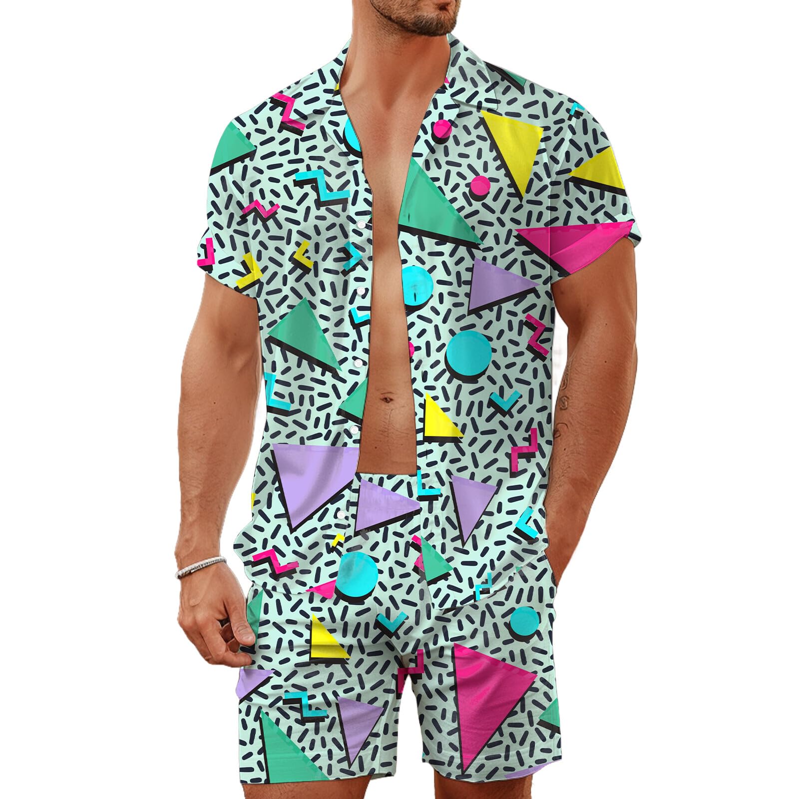 Sommer Unregelmäßiger Geometri – Men'S Fashion Usa Bewertung und Preis