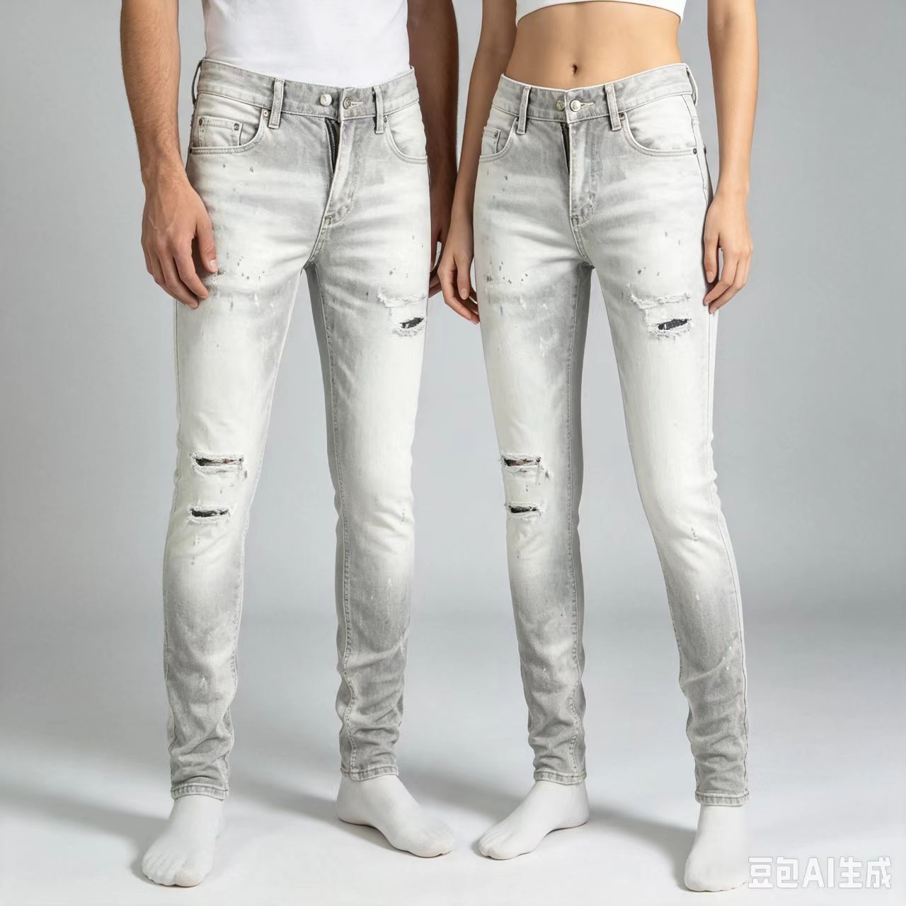 Y2K Designer Mode Neue Herren- – Men'S Fashion Grey Jeans Bewertung und Preis