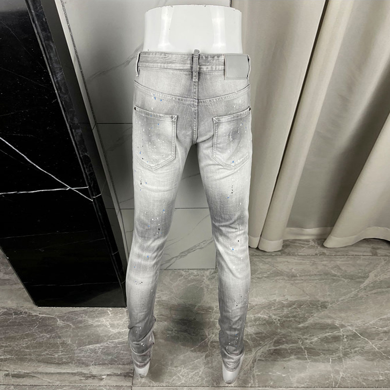 Y2K Designer Mode Neue Herren- – Men'S Fashion Grey Jeans Bewertung und Preis