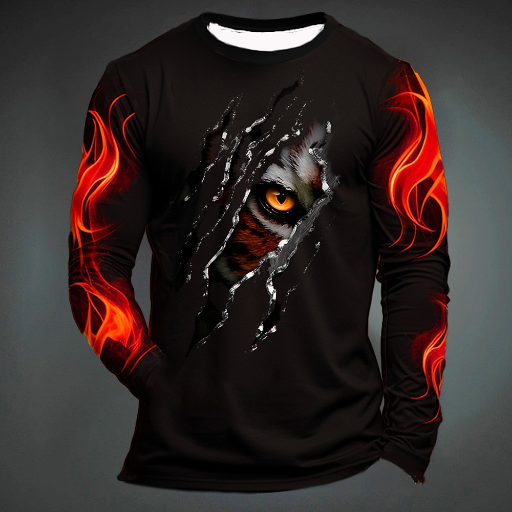 Lustiges Tiger-Print-T-Shirt f – Mens Fashion Top Bewertung und Preis