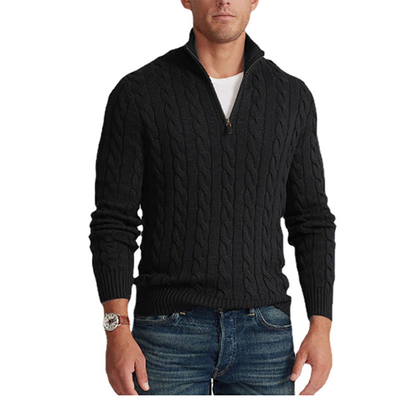 Mock Neck Gestrickte Pullover  – Men'S Fashion Zip Sweater Bewertung und Preis