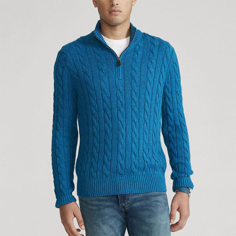 Mock Neck Gestrickte Pullover  – Men'S Fashion Zip Sweater Bewertung und Preis