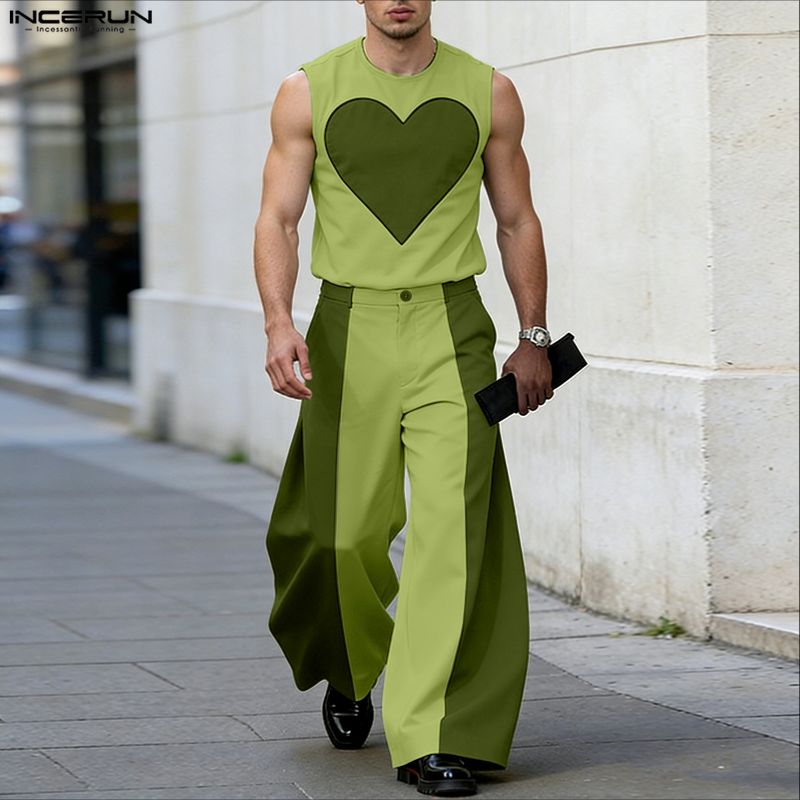 INCERUN Herren-Sets, Patchwork – Mens Fashion Top Bewertung und Preis