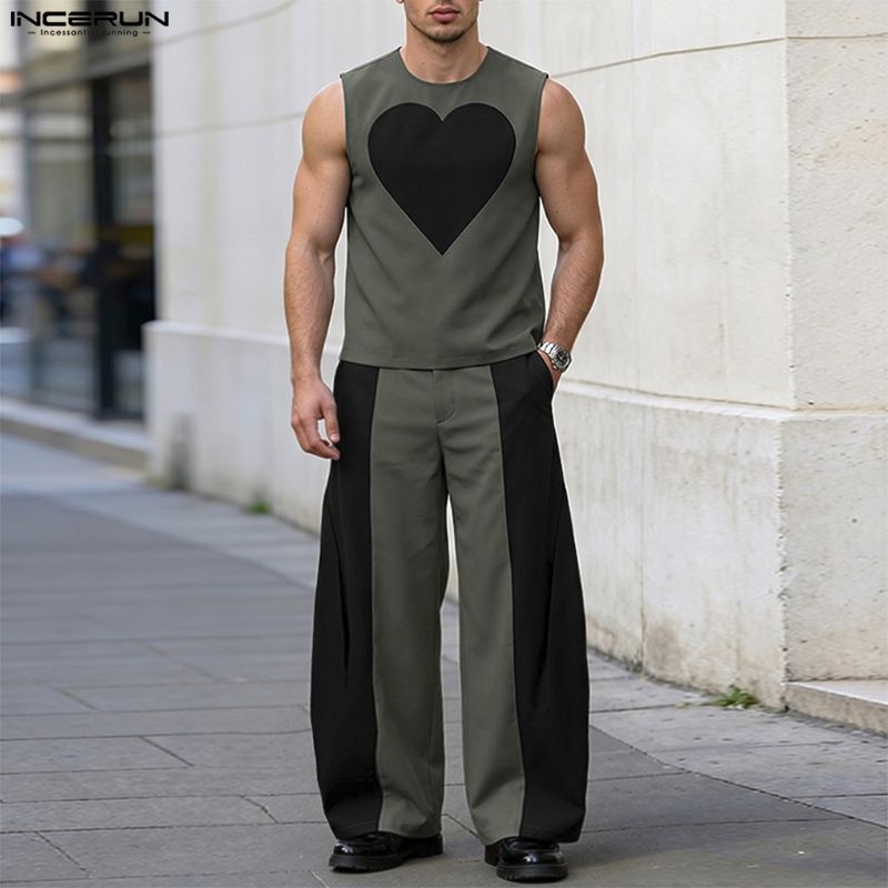 INCERUN Herren-Sets, Patchwork – Mens Fashion Top Bewertung und Preis