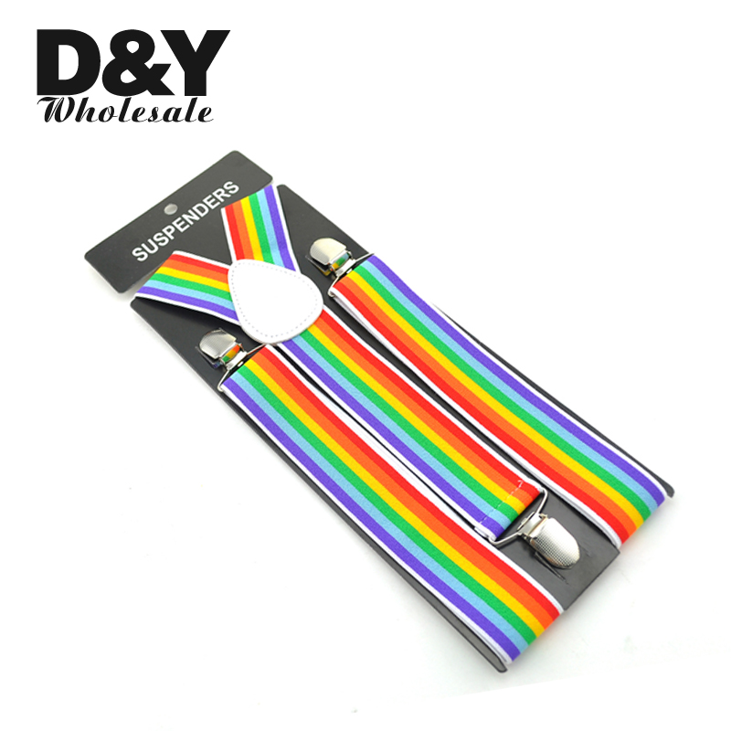 Neue 3,5 cm breite 6 Streifen  – Suspenders Clip Men Bewertung und Preis
