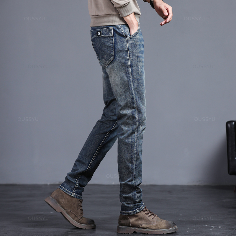 Frühling Herbst männer Klassis – Men'S Fashion Grey Jeans Bewertung und Preis