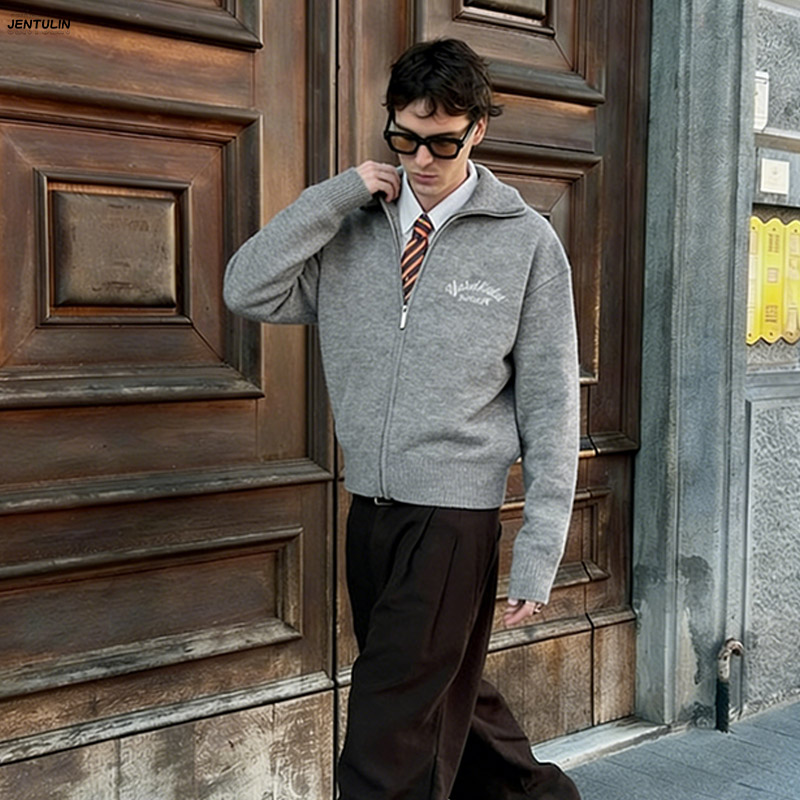 Retro-Spliced ​ ​ Reißverschlu – Men'S Fashion Zip Sweater Bewertung und Preis