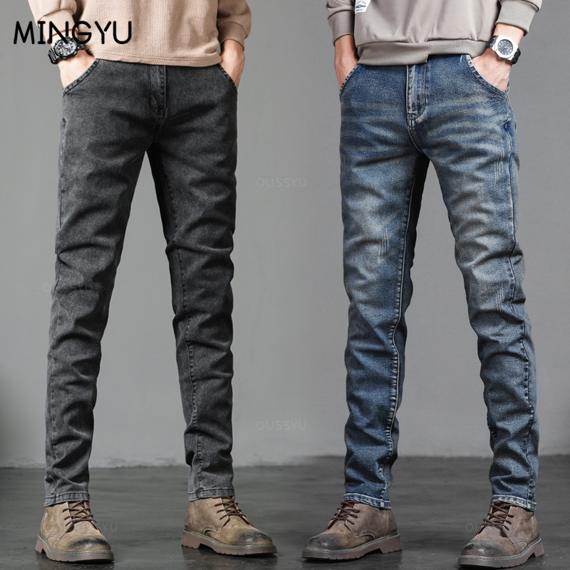 Herbst Winter Baumwolle männer – Men'S Fashion Grey Jeans Bewertung und Preis